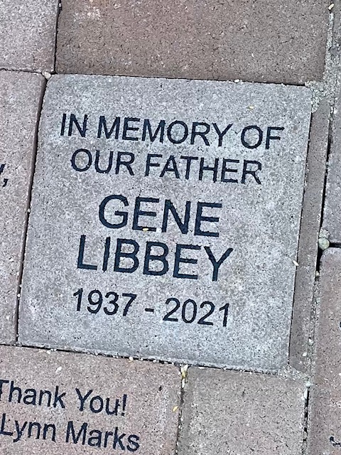 engraved brick in St. Joseph's Healing Garden