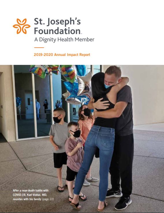 Image of family reuniting after long Covid infection