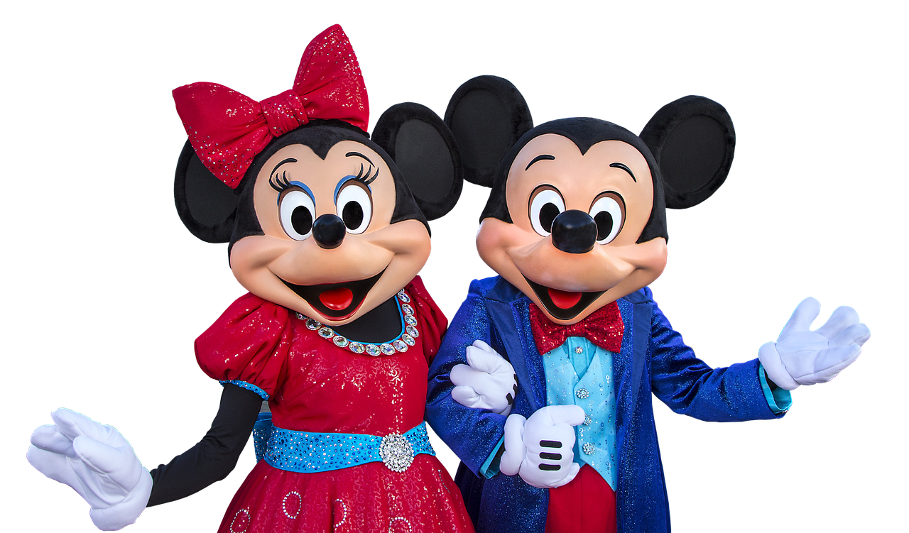 Minnie and Mickey Mouse