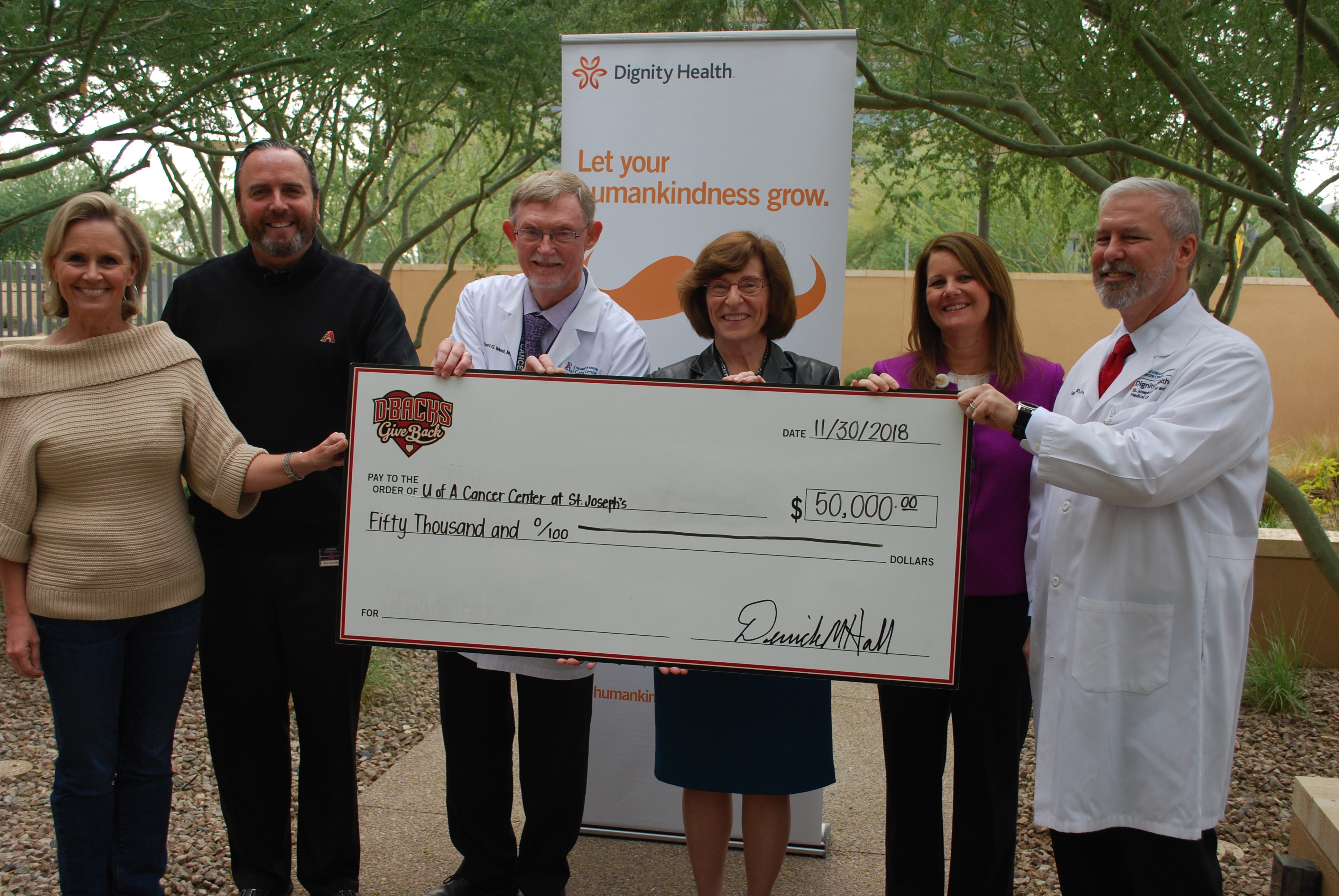 Dbacks present check to St. Joseph's