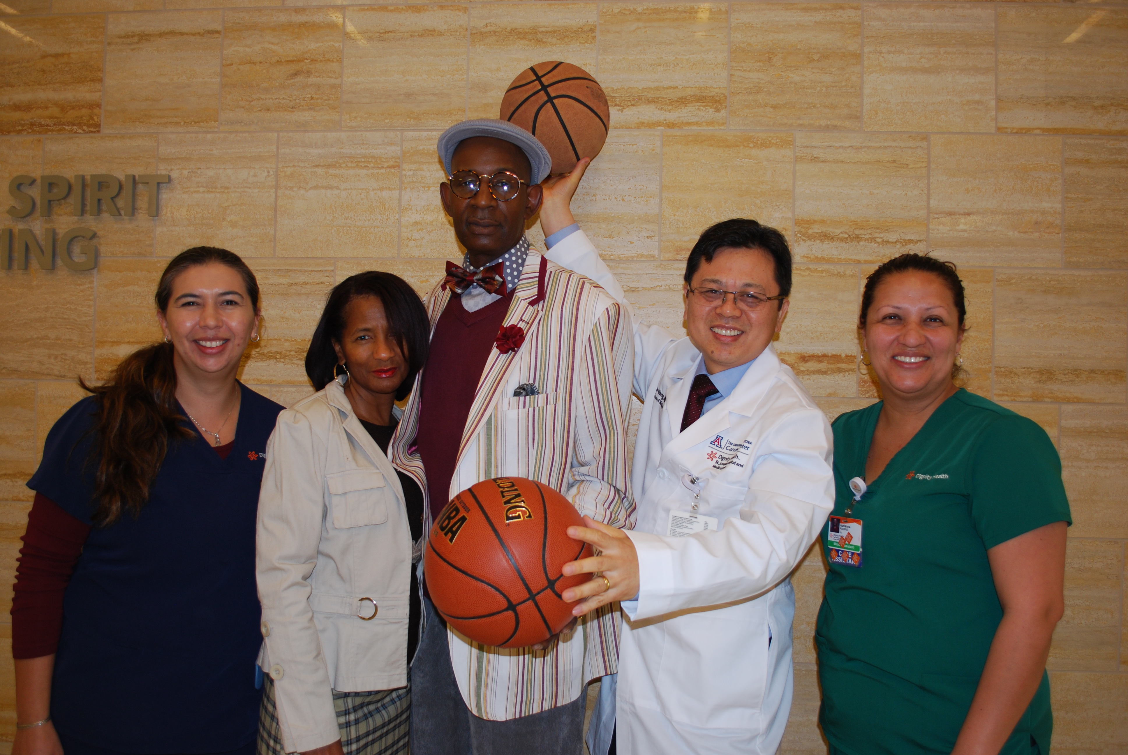 St. Joseph's cancer team with patient Davie and Sandy Boulton