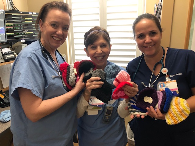 NICU nurses receive handmade caps for infants