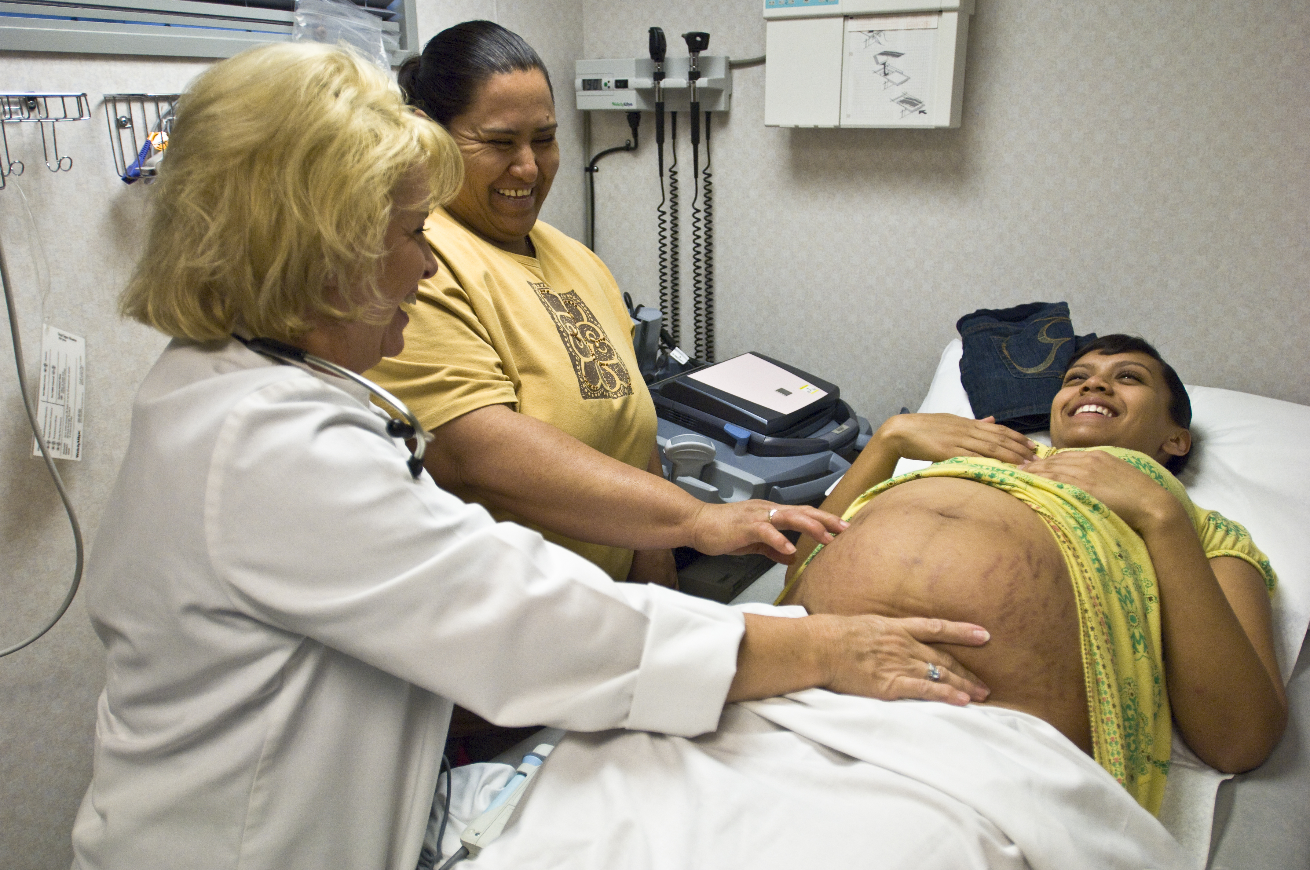 Momobile patient receiving care