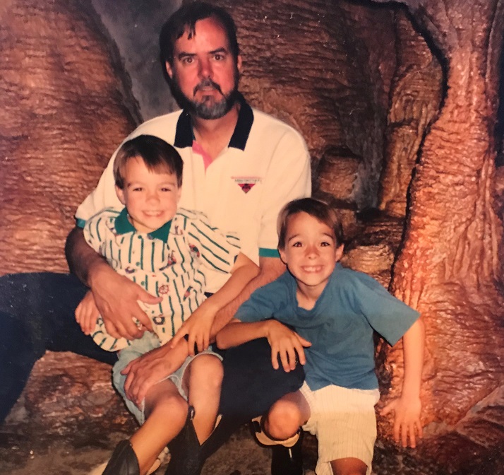 Kent and twin sons, 20 years ago